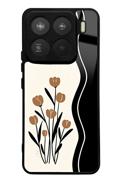 Spoyi Xiaomi Mi 15 Pro Compatible Glossy Phone Case with Floral Motif Design