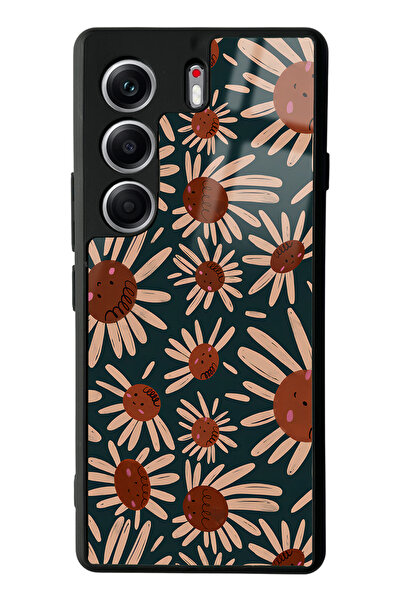 Spoyi Tecno Camon 40 Pro Compatible Retro Daisy Design Glossy Phone Case