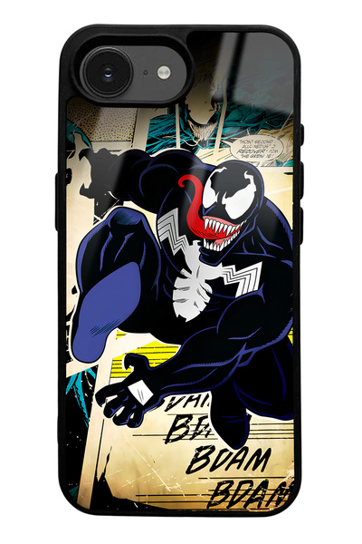 Spoyi iPhone 16E Venom Design Glossy Phone Case Compatible