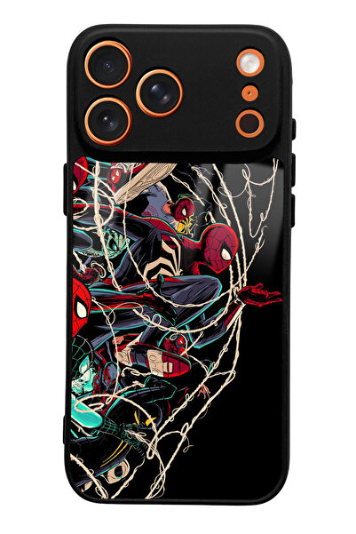 Spoyi iPhone 17 Pro Max Spider Earth Design Glossy Phone Case