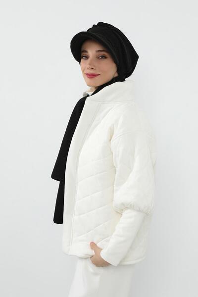 Aisha's Design Зимовий комплект шапки з козирком і шарфа з плоского повсті, BAT-2DK