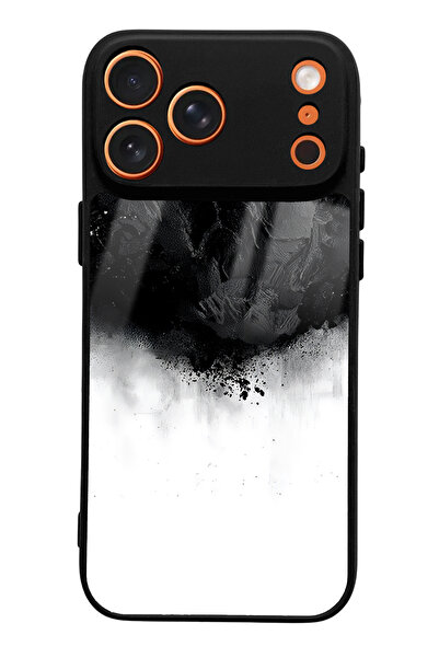 Spoyi iPhone 17 Pro Max Black Smoke Design Glossy Phone Case