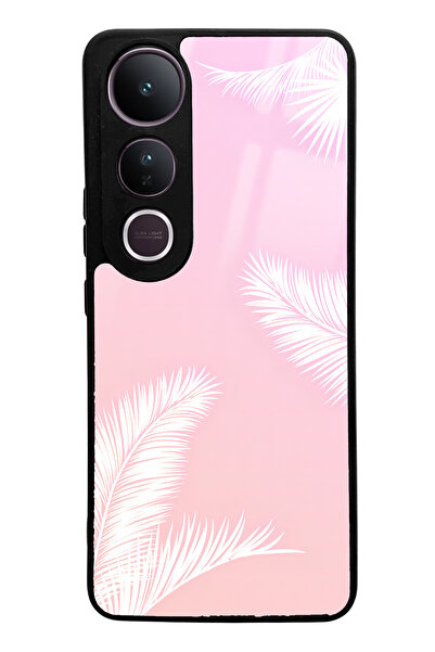 Spoyi Vivo V50 Lite Compatible White Palm Design Glossy Phone Case