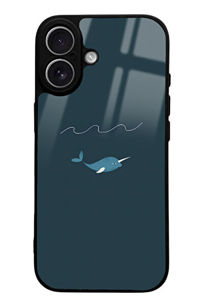 Spoyi iPhone 17 Compatible Doodle Fish Design Glossy Phone Case