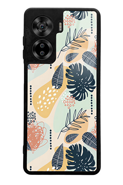 Spoyi Casper Via X40 Compatible Retro Leaf Design Glossy Phone Case