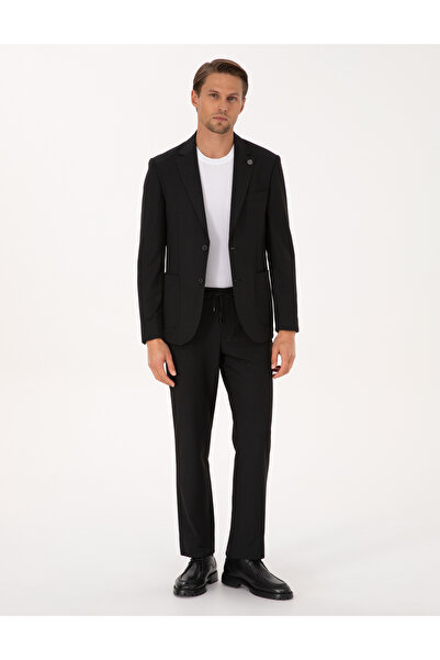 Pierre Cardin Black Slim Fit Suit 50311528-Vr046