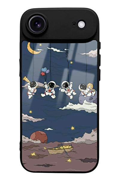 Spoyi iPhone 17 Air Swing Astronaut Design Glossy Phone Case Compatible