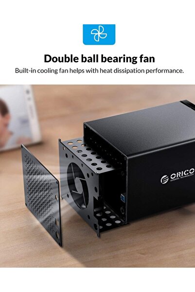 Orico 5-Bay 3.5in External HDD Enclosure USB 3.0 to SATA, Up to 80TB - NS500U3