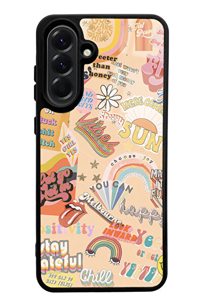 Spoyi A56 Vintage Sticker Designed Glossy Phone Case Compatible