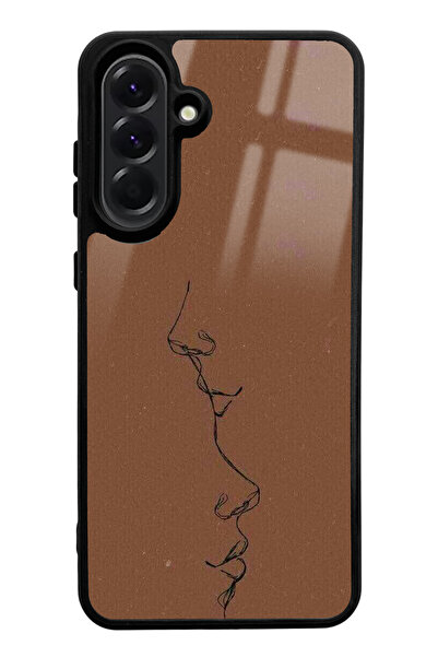 Spoyi A56 Compatible Glossy Phone Case with Coffee Silhouette Design