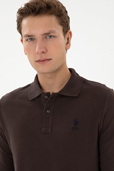 U.S. Polo Assn. Men's Dark Brown Basic Sweatshirt 50317510-Vr084