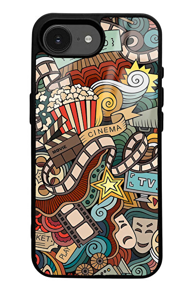 Spoyi Retro Cinema Design Glossy Phone Case Compatible with iPhone 16E