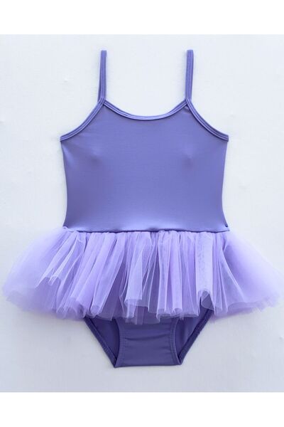 LULLY KİDS Girl's Lilac Gymnastics Ballet Tutu Skirted Leotard