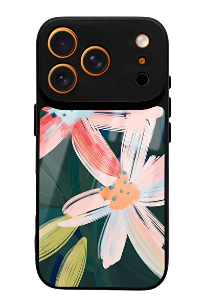 Spoyi iPhone 17 Pro Watercolor Floral Design Glossy Phone Case Compatible