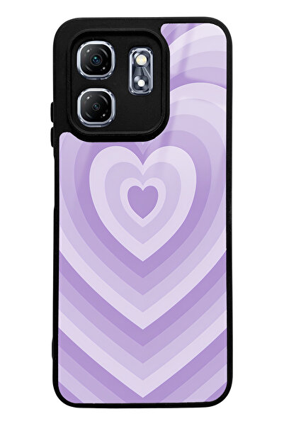 Spoyi Infinix Hot 50I Compatible Lilac Heart Design Glossy Phone Case