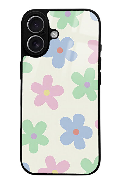 Spoyi iPhone 17 Nude Flower Design Glossy Phone Case Compatible