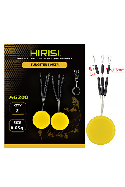 HIRISI S (0.05g) 2set Tungsten Sinkers Hooklink Weights Size 0.05g 0.08g for ...