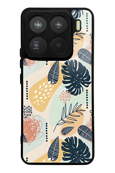 Spoyi Mi 15 Pro Compatible Retro Leaf Design Glossy Phone Case