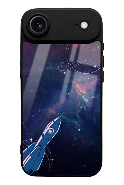 Spoyi iPhone 17 Air Space Rocket Design Glossy Phone Case