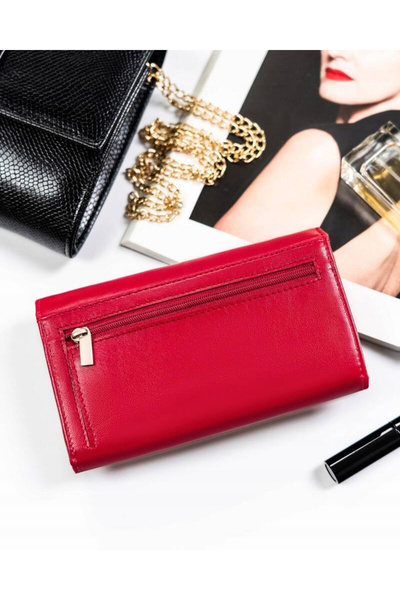 Other Women's leather wallet with embossed flap - Rovicky