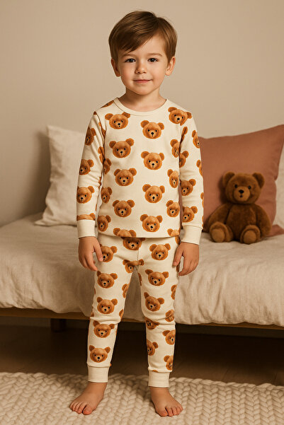 BONY SOCKS Set de pijamale cu model Teddy pentru copii