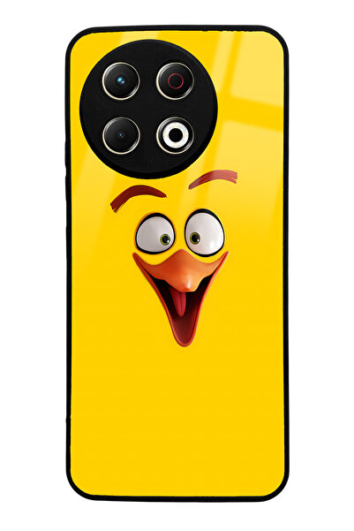 Spoyi Yellow Angry Birds Design Glossy Phone Case Compatible with Tecno Spark 30 Pro