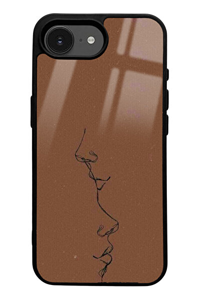 Spoyi iPhone 16E Glossy Phone Case with Coffee Silhouette Design Is Compatible