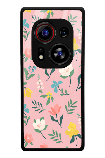 Spoyi Tecno Phantom X2 Compatible Pro Pinky Flowers Design Glossy Phone Case