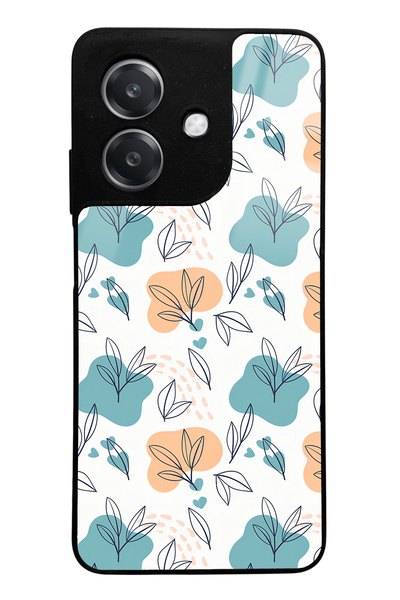 Spoyi Oppo A3 Compatible Glossy Phone Case with Tiny Leaves Design