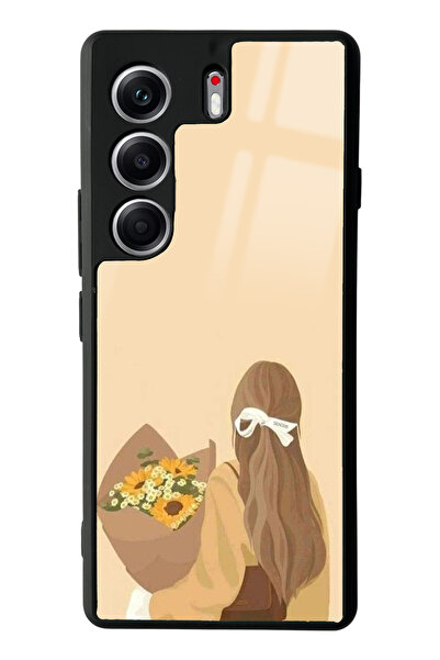 Spoyi Tecno Camon 40 Pro Glossy Phone Case with Floral Girl Design