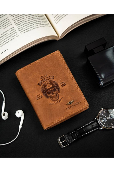 Other Men's wallet without clasp made of nubuck leather - Peterson