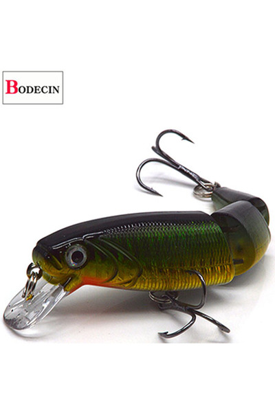 Choice C11 1 قطعة طُعم صيد سمك القاروص الصلب متعدد الأقسام عيون ثلاثية الأبعاد 1 قطعة طُعم كرانكبيت سمكة صغيرة طُعم سباحة مزيف هار