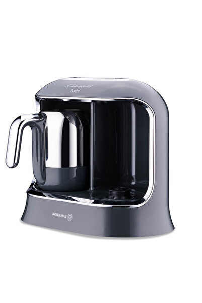 KORKMAZ Kahvekolik Twin Cosmica Krom Kahve Makinesi