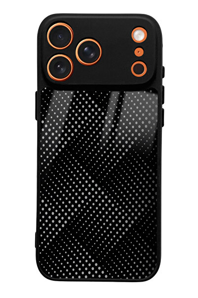 Spoyi Black and Gray Designed Glossy Phone Case Compatible with iPhone 17 Pro Max