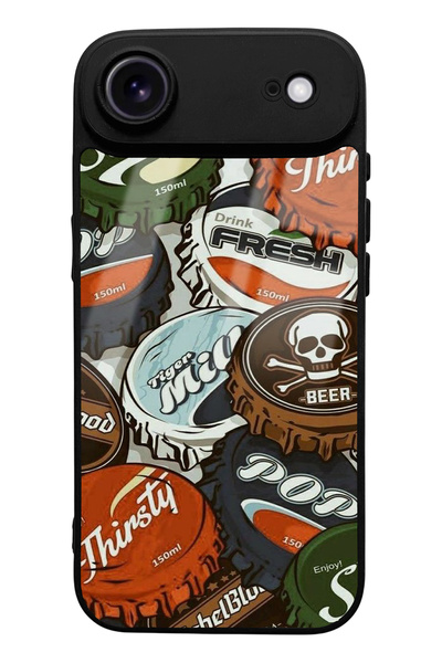 Spoyi غطاء هاتف لامع لهاتف آيفون 17 بتصميم غازوز