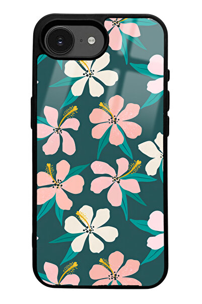 Spoyi iPhone 16E Leaf Flovers Design Glossy Phone Case