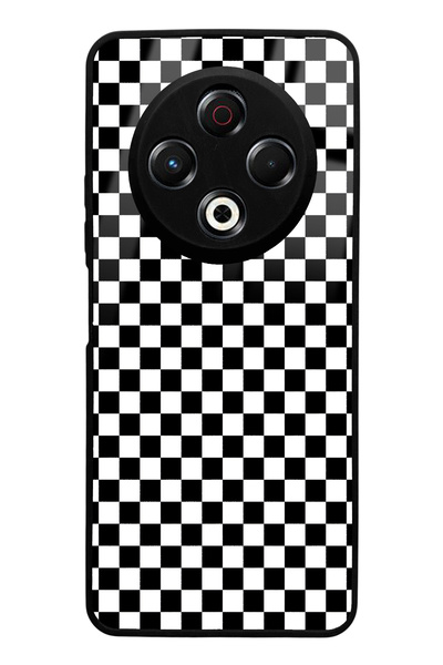 Spoyi Tecno Spark 30 Compatible Checkered Design Glossy Phone Case