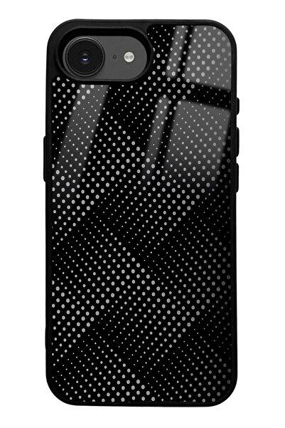 Spoyi Black and Gray Designed Glossy Phone Case Compatible with iPhone 16E