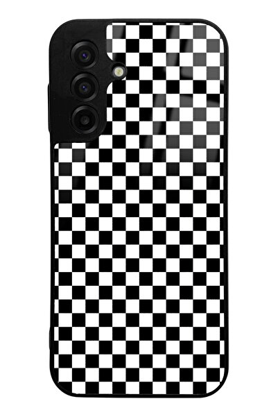 Spoyi Samsung A17 Compatible Checkered Design Glossy Phone Case