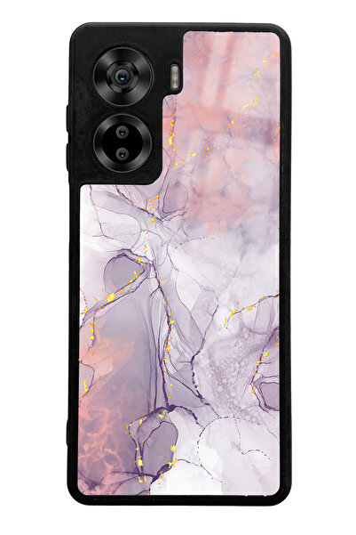 Spoyi Casper Via X40 Compatible Fuchsia Marble Design Glossy Phone Case