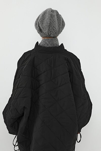 Aisha's Design Winter Furry Pleated Bonnet and Scarf Set, Bat-3Tk, Gray