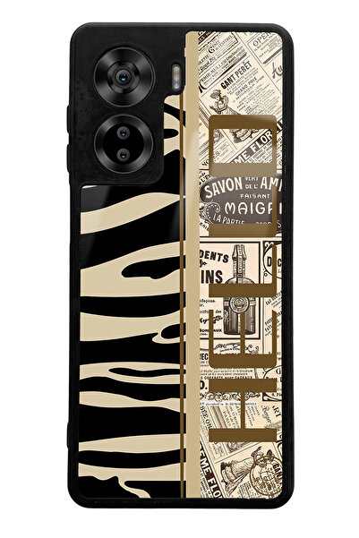 Spoyi Casper Via X40 Compatible Zebra Newspaper Design Glossy Phone Case