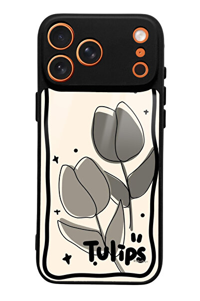 Spoyi حافظة هاتف لامعة بتصميم زهور التوليب متوافقة مع آيفون 17 برو ماكس