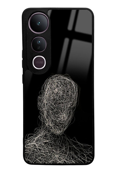 Spoyi Vivo V50 Lite Draw Silhouette Design Glossy Phone Case Compatible