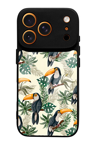 Spoyi iPhone 17 Pro Compatible Glossy Phone Case with Toucan Bird Design
