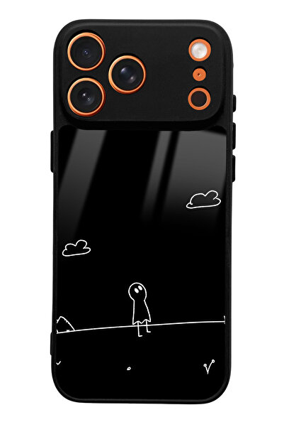 Spoyi iPhone 17 Pro Max Doodle Casper Designed Glossy Phone Case