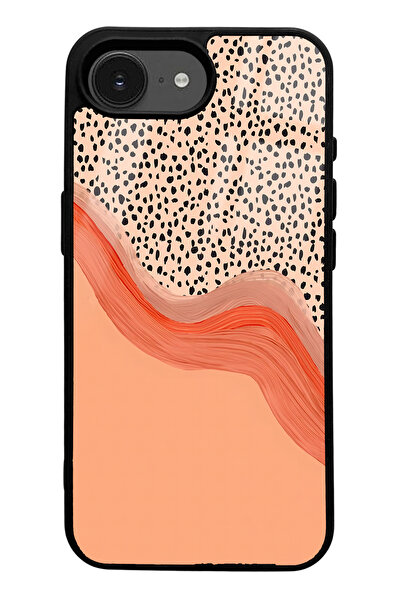 Spoyi iPhone 16E Compatible Nude Speckled Design Glossy Phone Case