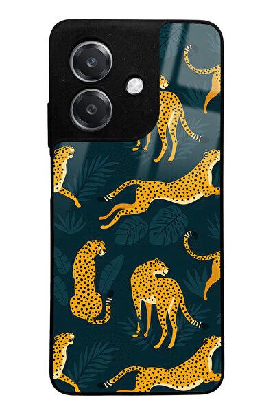 Spoyi حافظة هاتف لامعة بتصميم أوراق الشجر والفهد لهاتف أوبو A3