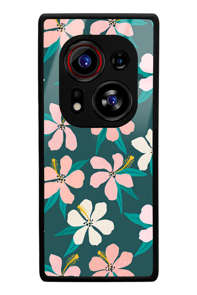 Spoyi Tecno Phantom X2 Pro Compatible Leaf Flovers Designed Glossy Phone Case