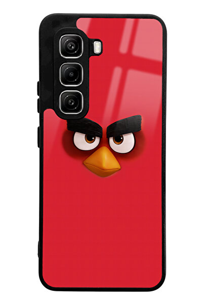 Spoyi Infinix Hot 50 Pro Red Angry Birds Design Glossy Phone Case Compatible